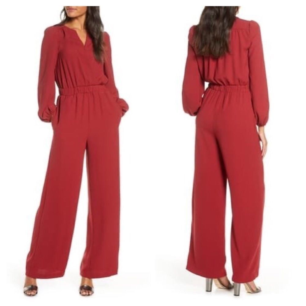 Eliza J Balloon Sleeve Jumpsuit Size 10